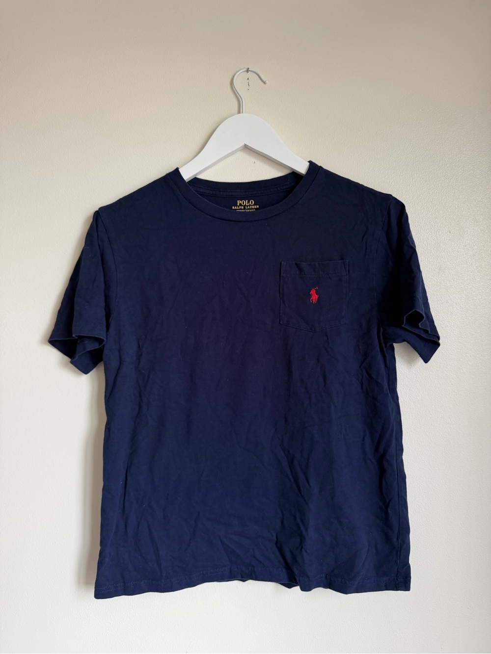 Polo by Ralph Lauren Navy Short Sleeve Pocket Tee Kids Large 14-16